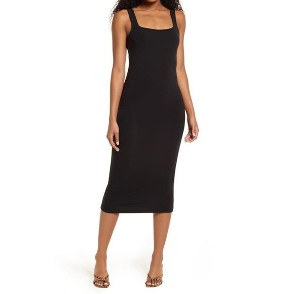 Good American Dresses & Skirts - Good American Scoop Neck Midi Dress In Black 3 Large New Womens